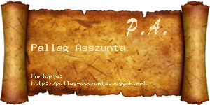 Pallag Asszunta névjegykártya